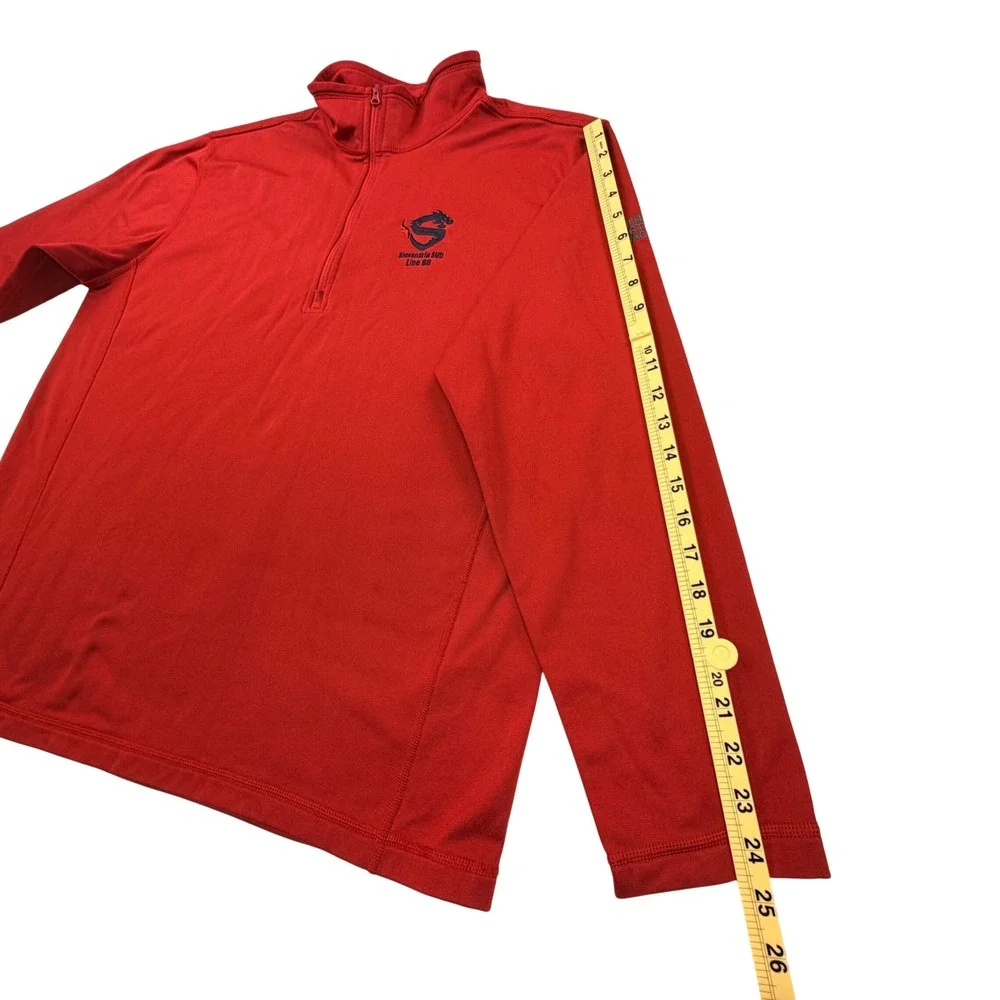 North Face 1/4 Zip Pullover Men Large Red Fleece Shanghai Dragon OVERWATCH